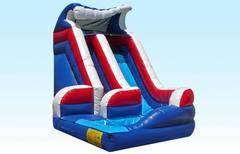 16 ft Red white and Blue Curve Slide 16 ft Red white and Blue Curve Slide
